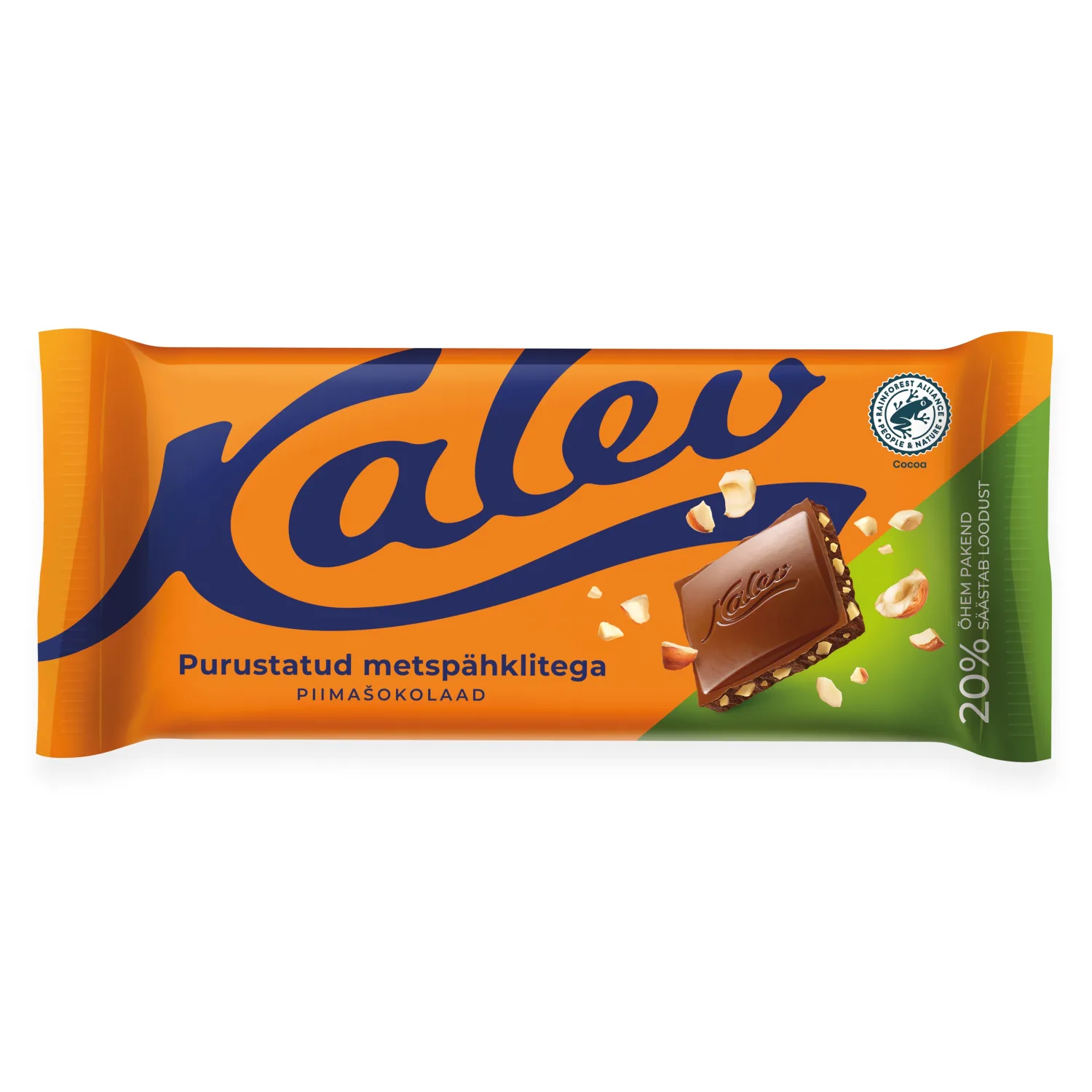 Piimašokolaad purus.metspähklitega Kalev 100g