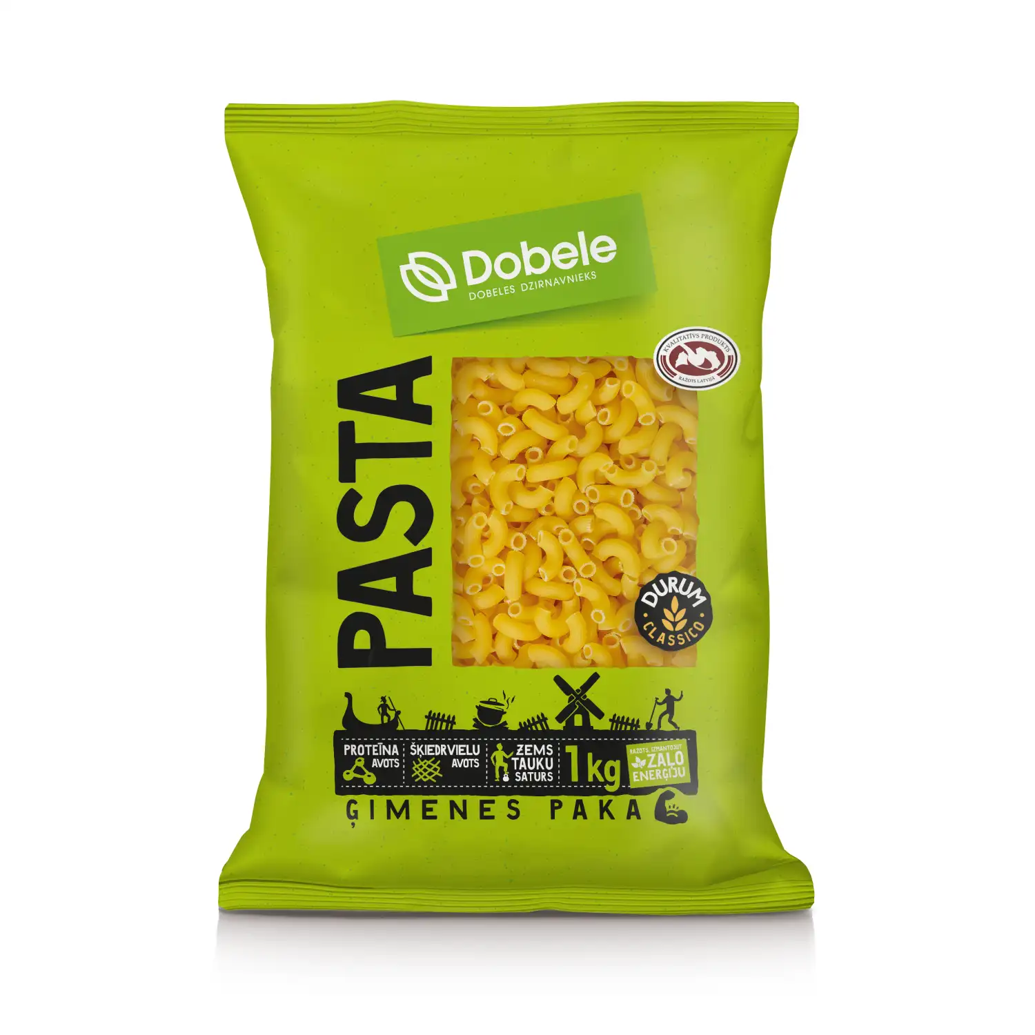 Makaroni Dobele Cornetti Rigati 1kg