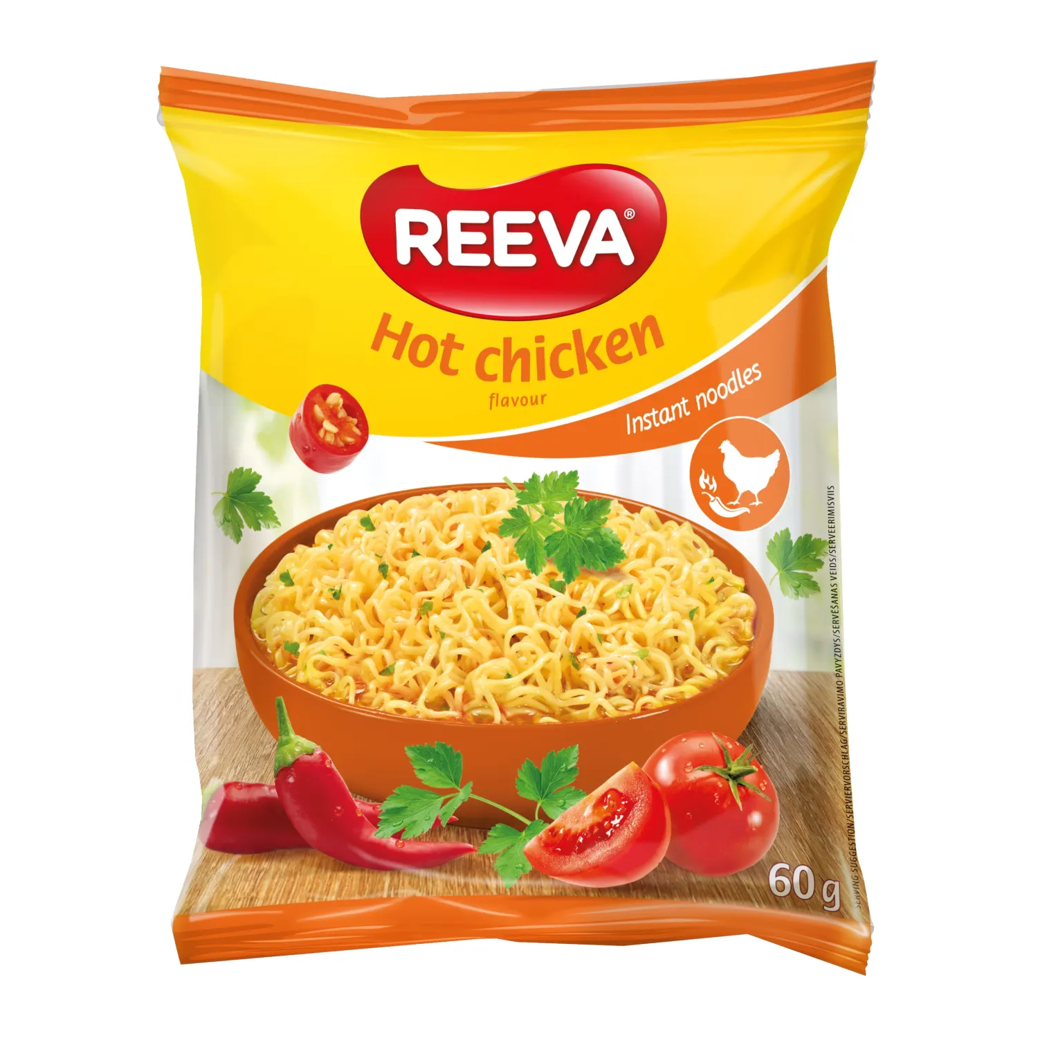 Nūdeles Reeva ar aso vistas garšu 60g
