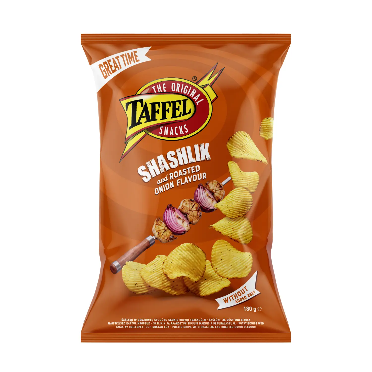 Krõpsud šašlõki ja röstitud sibul Taffel 180g