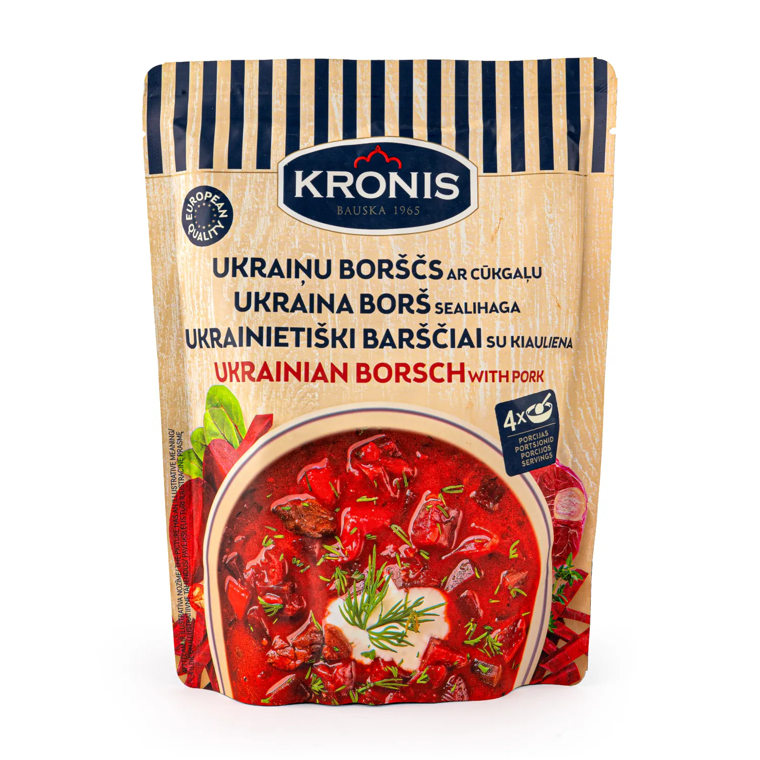 Borščs Kronis Ukraiņu ar cūkgaļu 530g
