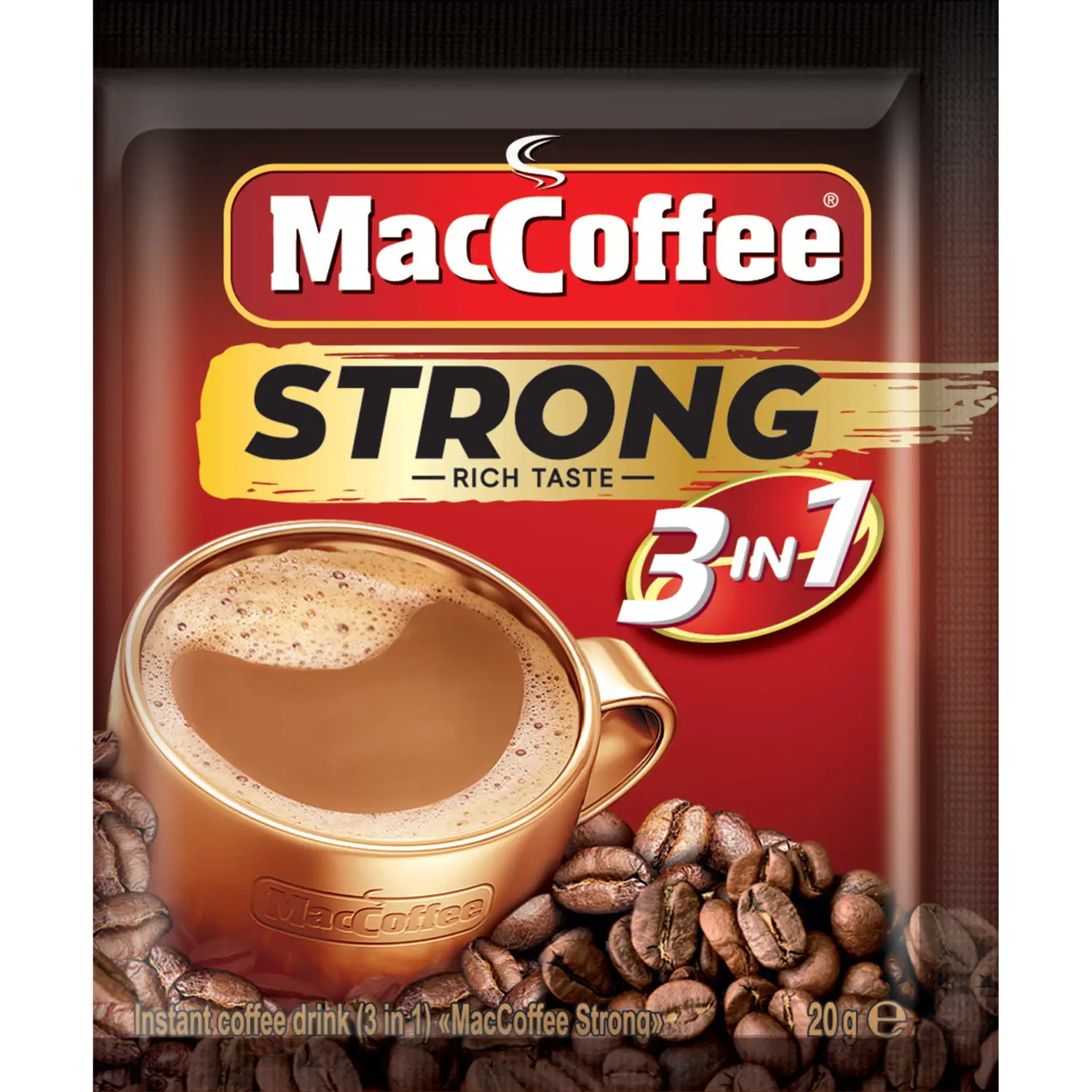 Tirp. kavos gėrimas MACCOFFE STRONG 3in1, 20g