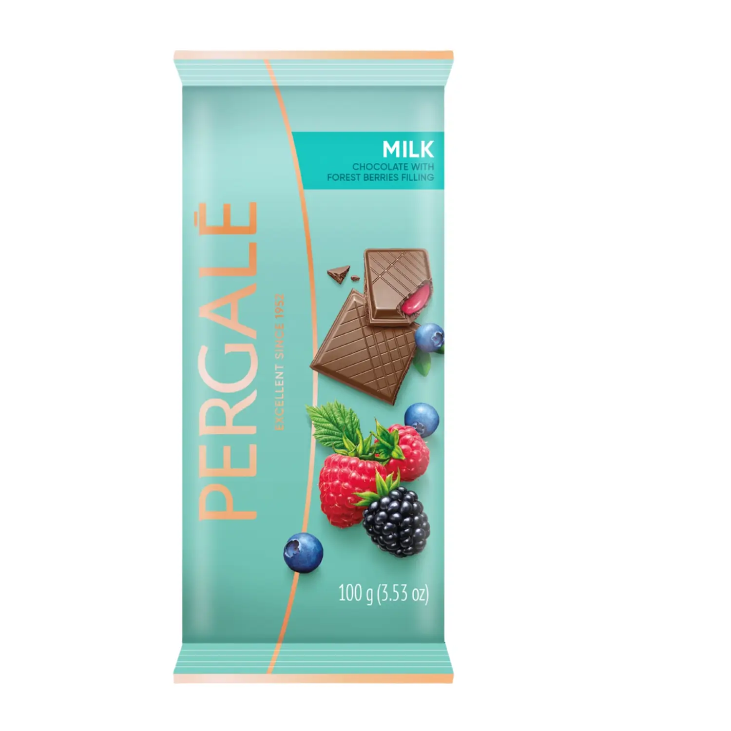 Piena šokolāde Pergale ar meža ogu pild. 100g