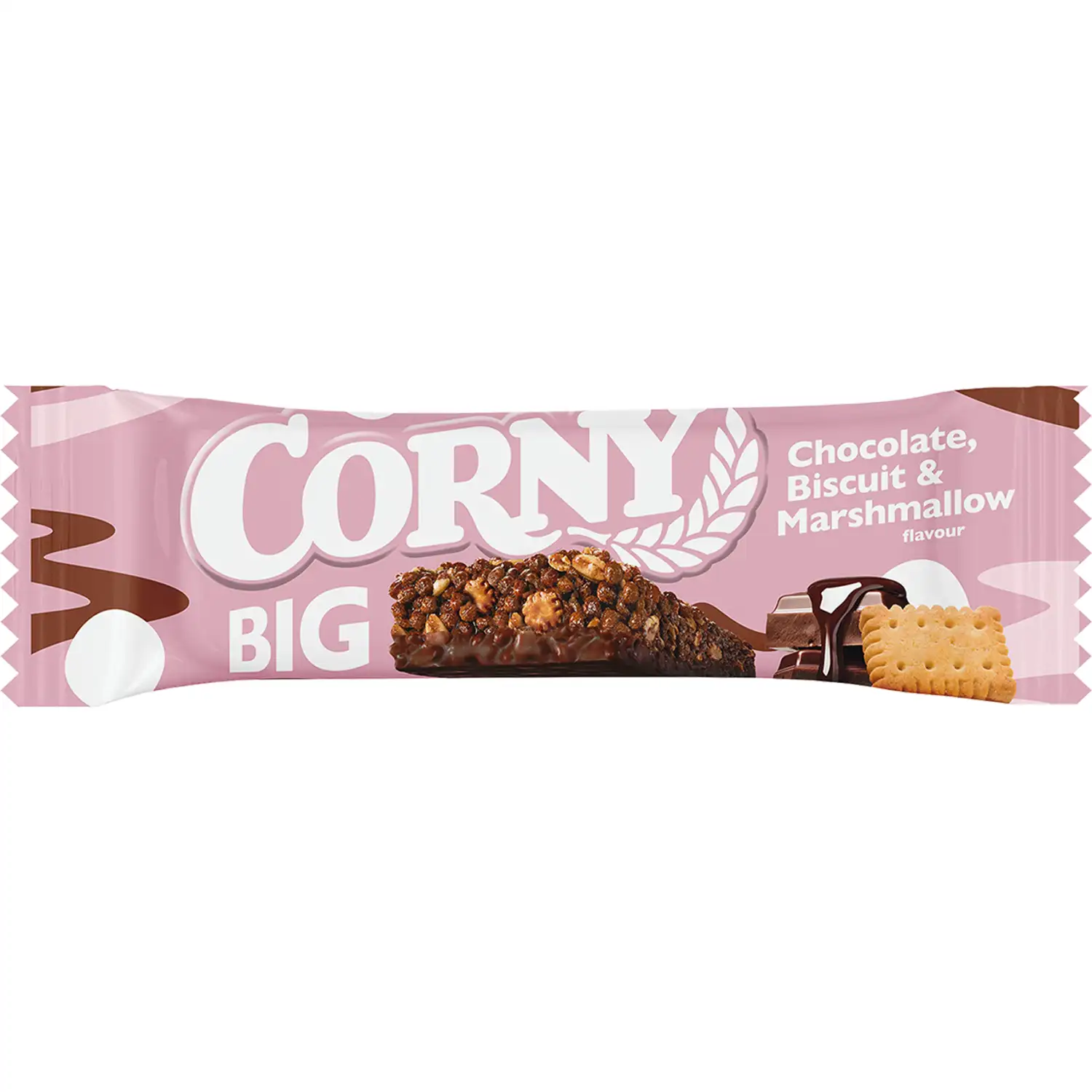 Javainis sausain., zefyrų sk. CORNY BIG, 40 g