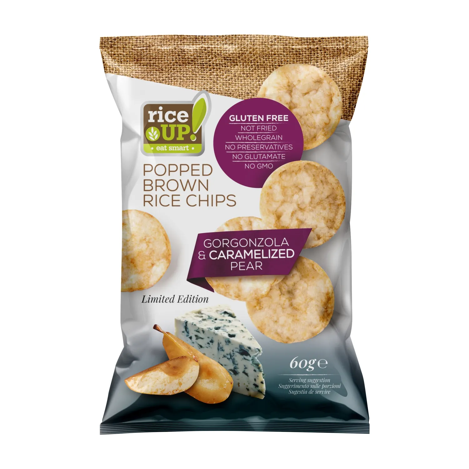 Riisikrõp. juust-karam.pirn Rice Up 60g