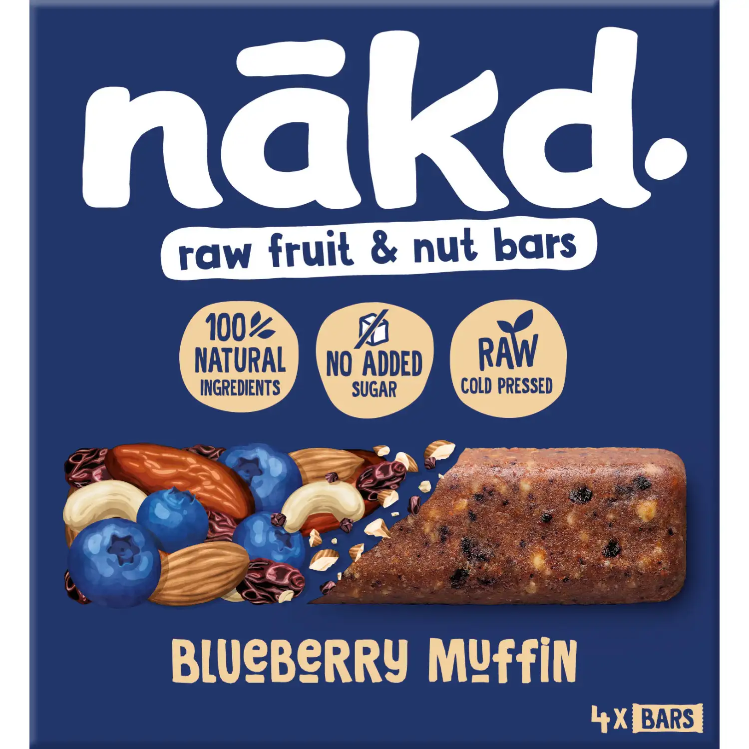 Baton. Nākd Blueberry Muffin ar mellen. 4x35g
