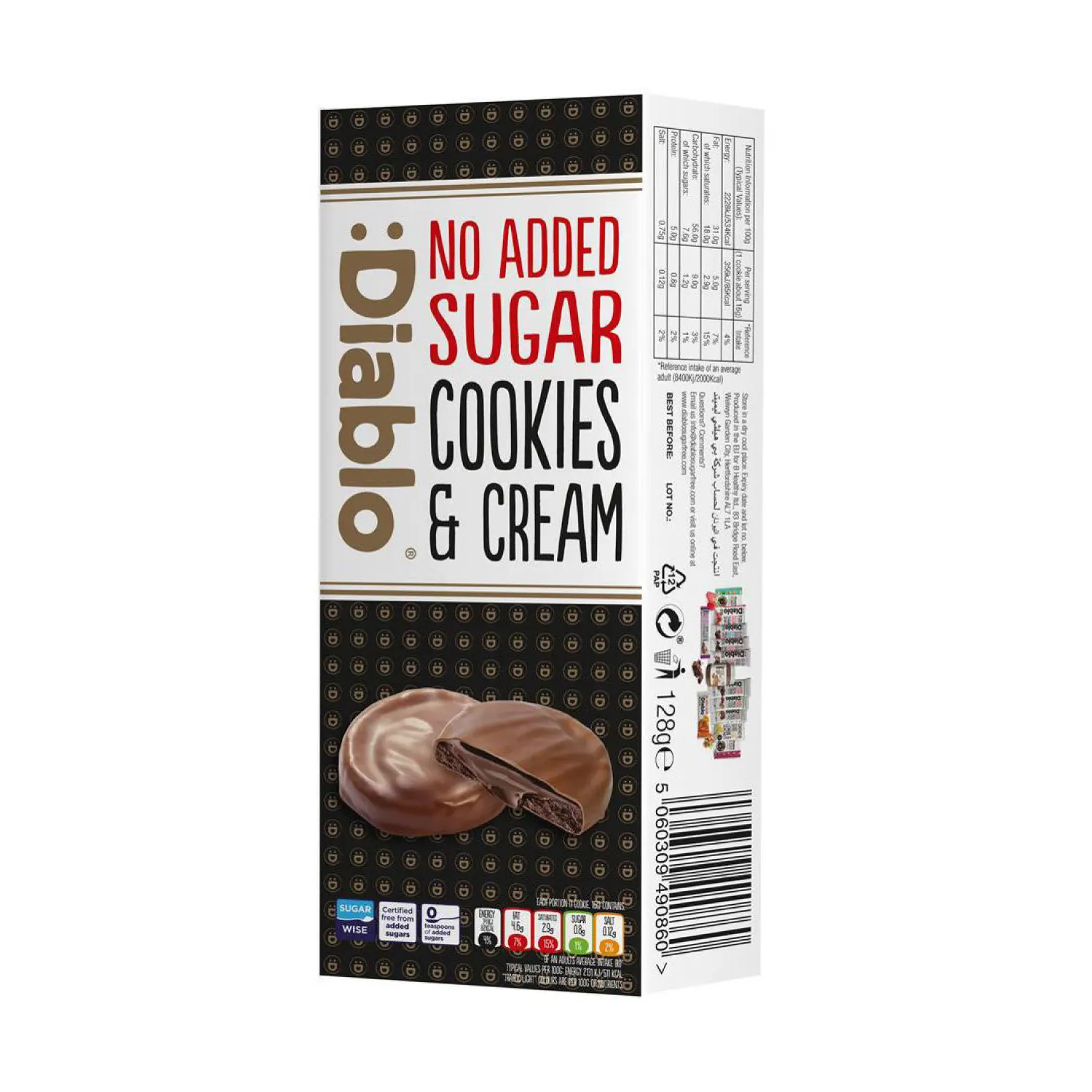 Cepumi Diablo ar tumšo šokolādi un krēmu 128g
