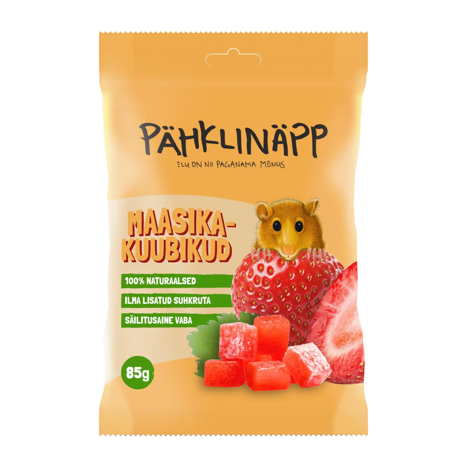 Maasikakuubikud Pähklinäpp 85g