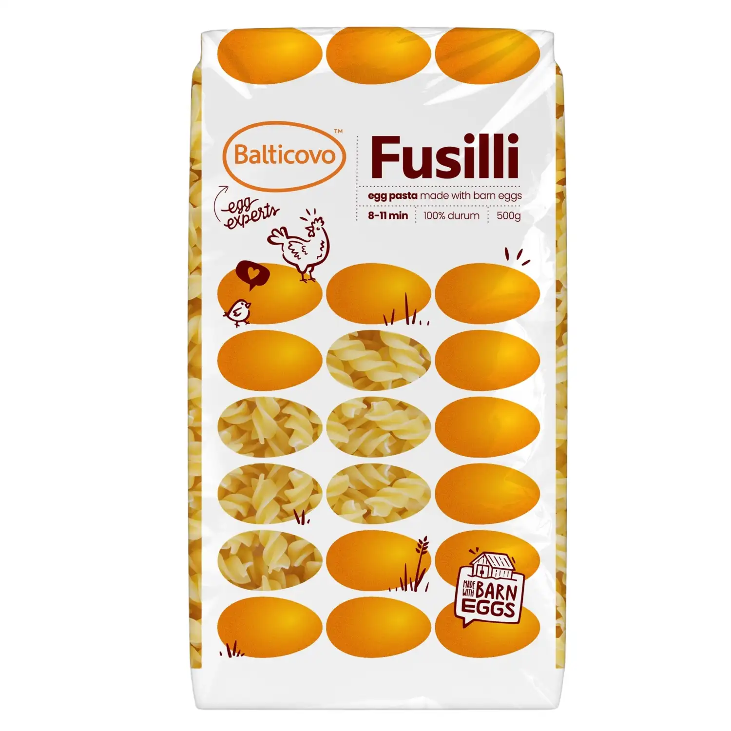 Muna pasta Balticovo Fusilli 500g