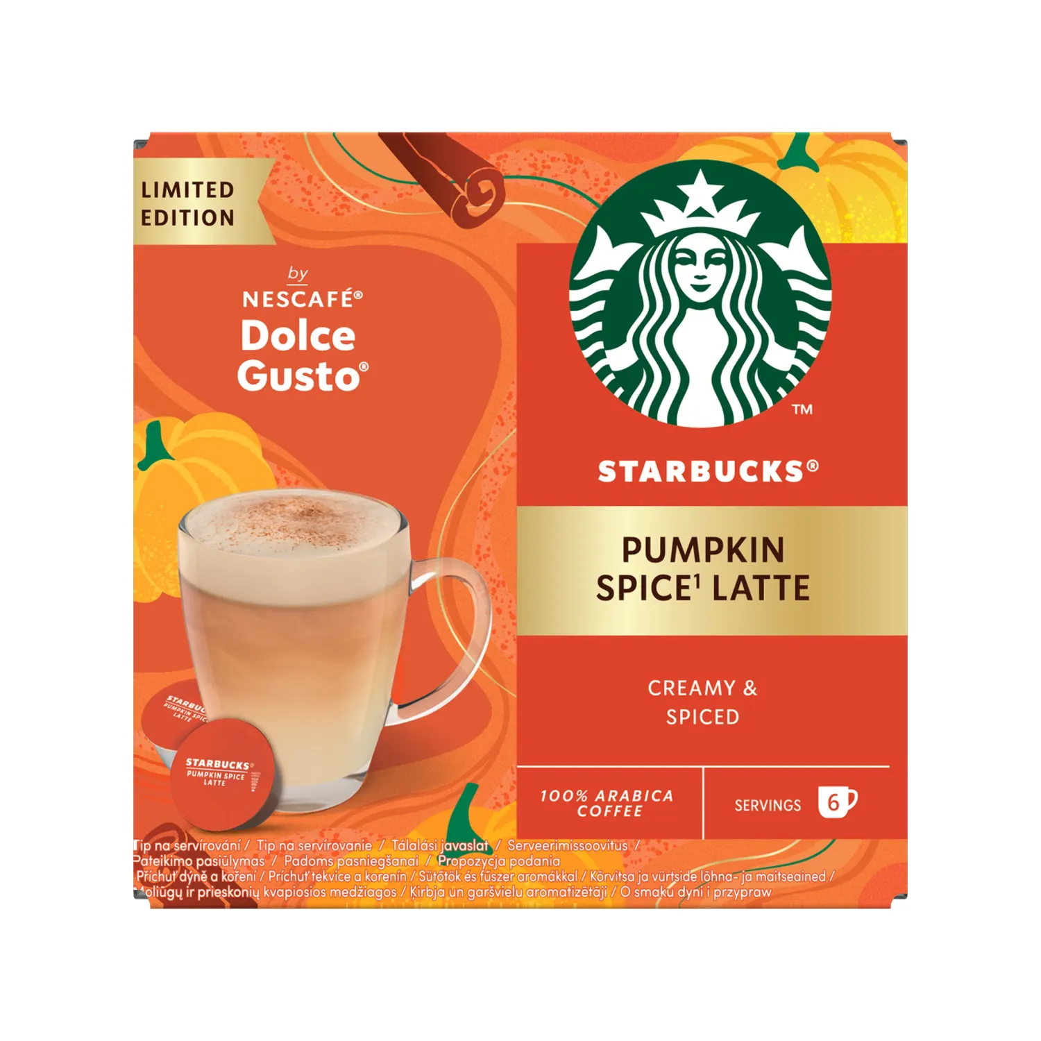 Kohvikapslid Starbucks Latte Pumpkin 129g