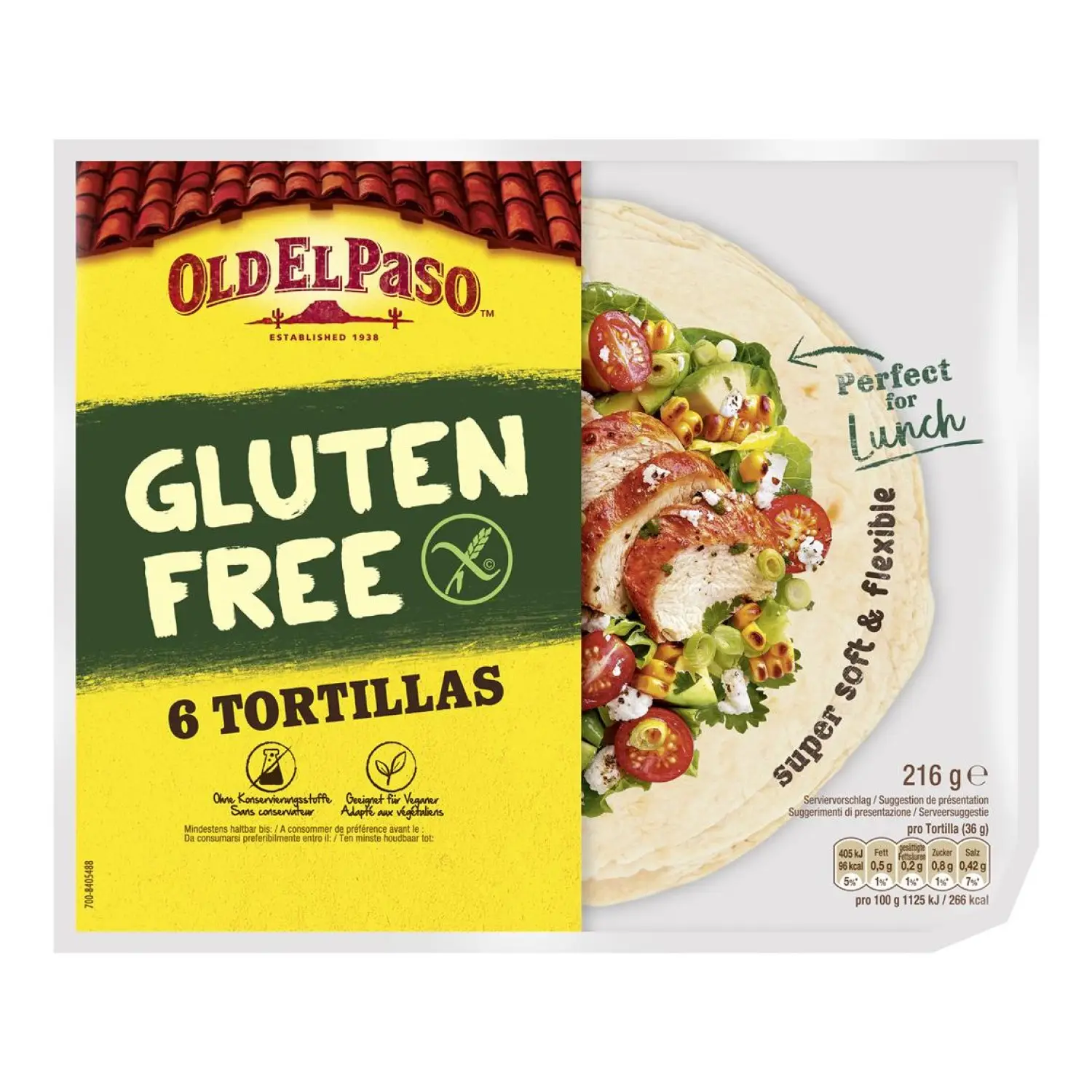 Tortilijos be glitimo OLD EL PASO, 216 g