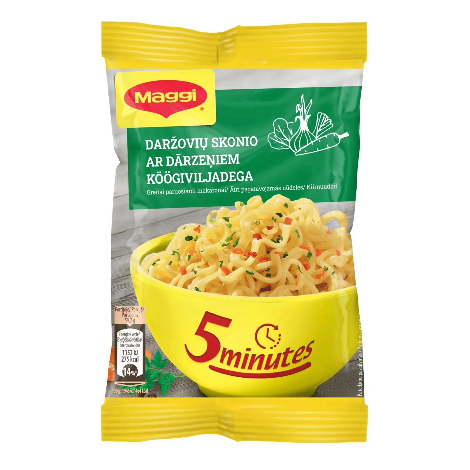 Kiirnuudlid köögiviljadega Maggi 59,2g