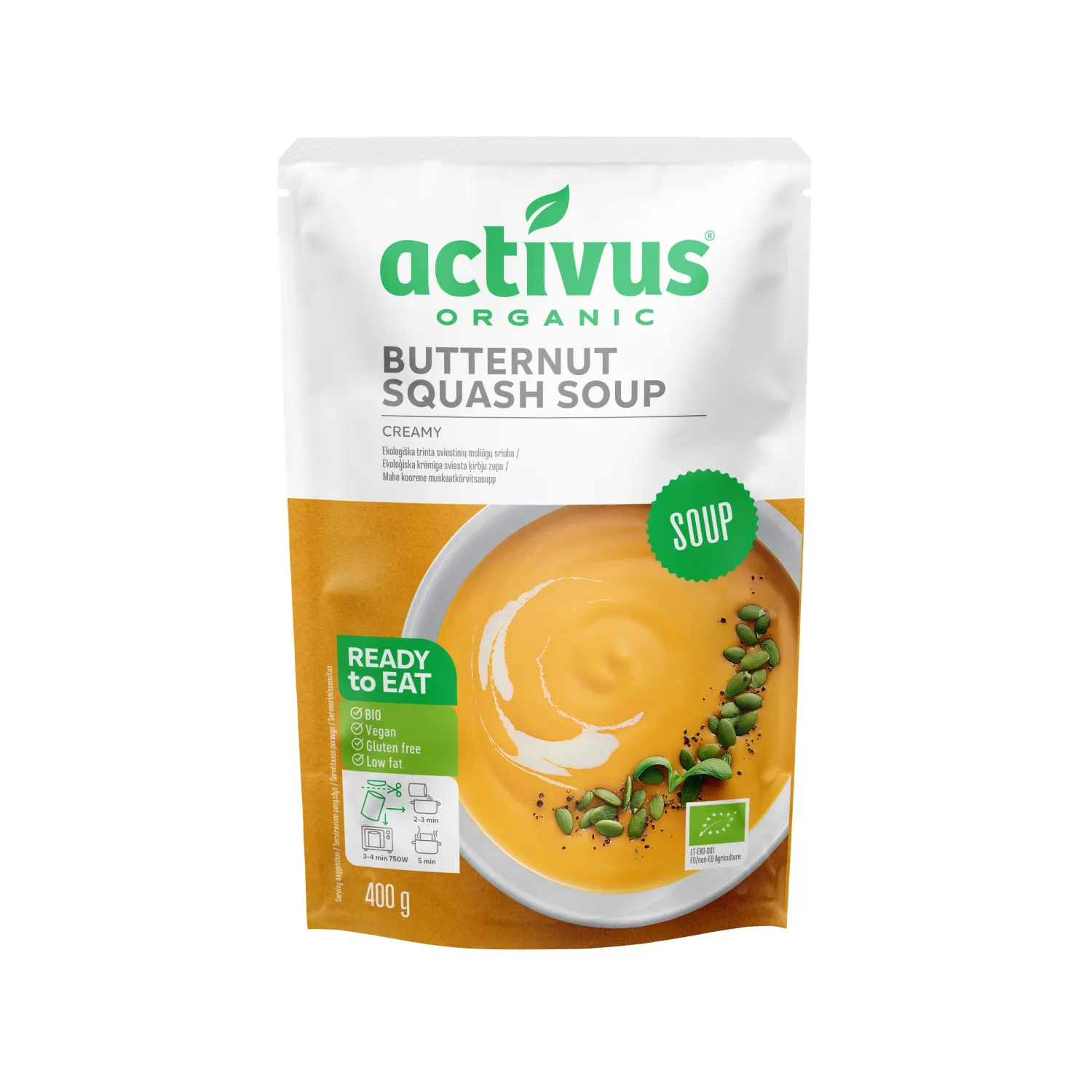 Muskaatkõrvitsasupp Activus öko 400g