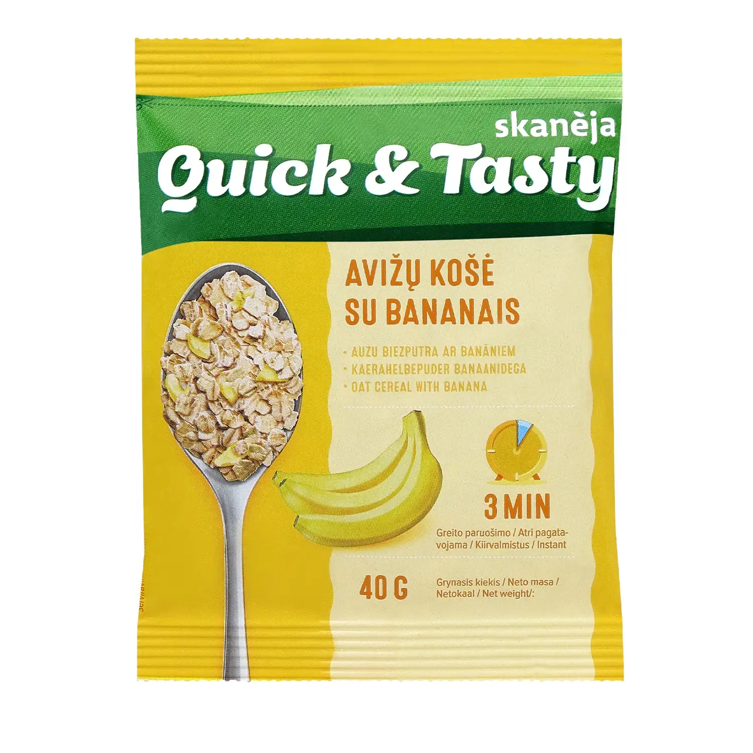 Avižinė košė su bananais SKANĖJA, 40 g