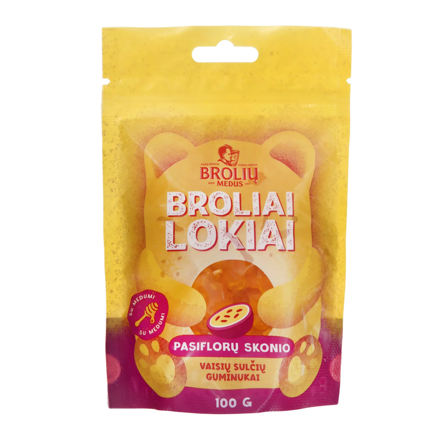 Pasiflorų skon. guminukai BROLIŲ MEDUS, 100 g