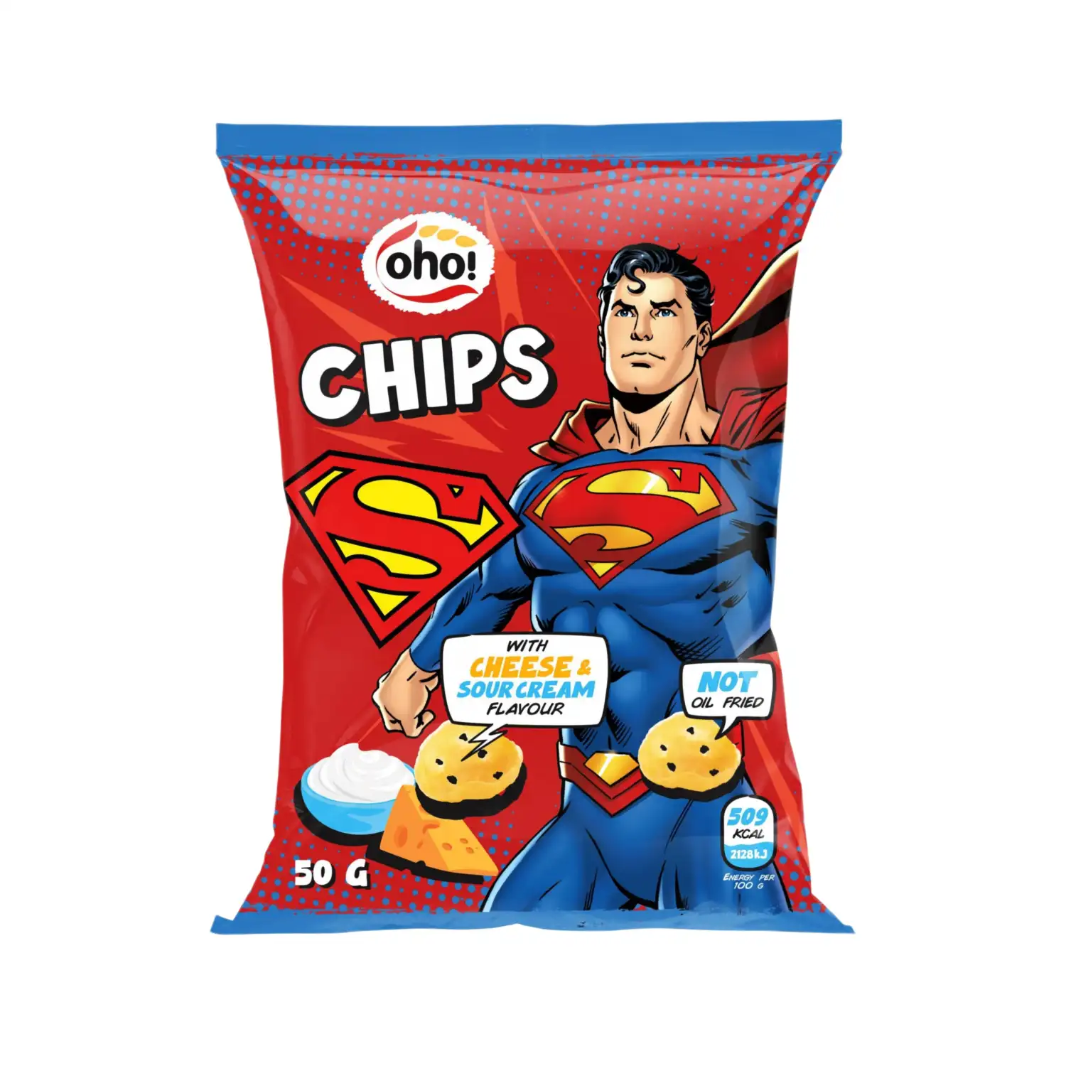 Krõp. juustu- ja hapuk. Oho Superman 50g