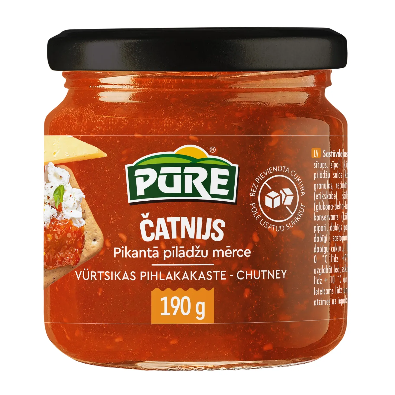 Pīlādžu mērce Pūre Čatnijs pikantā 190g