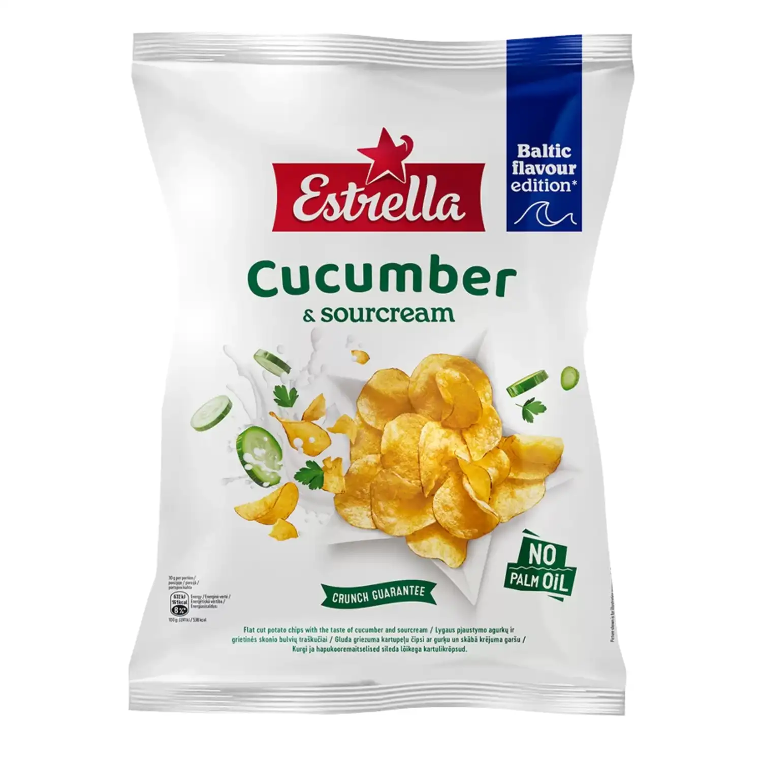 Kartulikrõpsud kurgi-hapukoore Estrella 170g