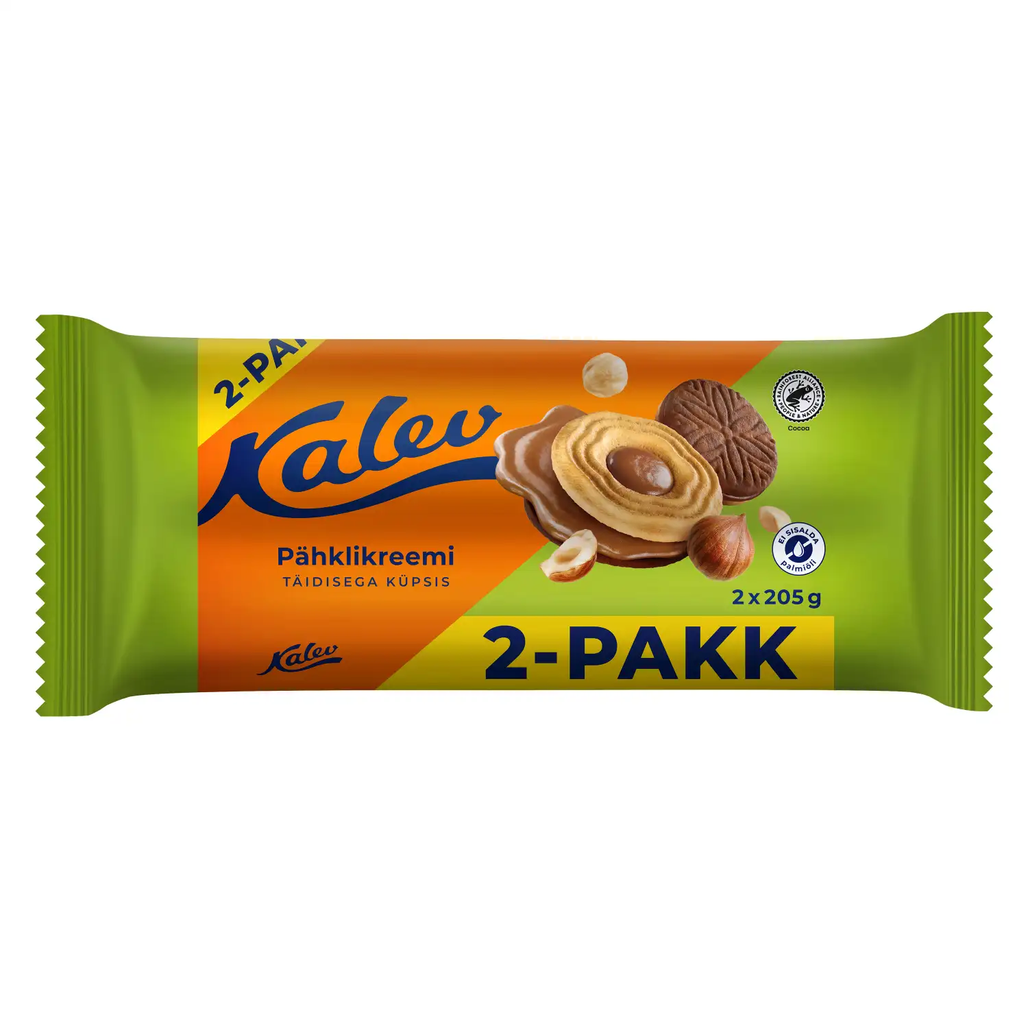 Küpsised pähklikreem täidisega 2pk Kalev 410g