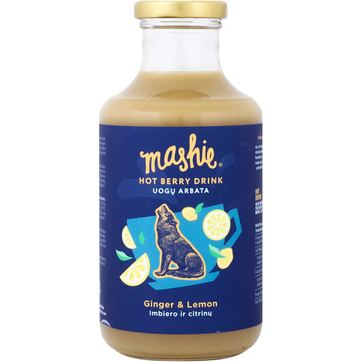 Biezenis tējai Mashie citronu, ingvera 500ml