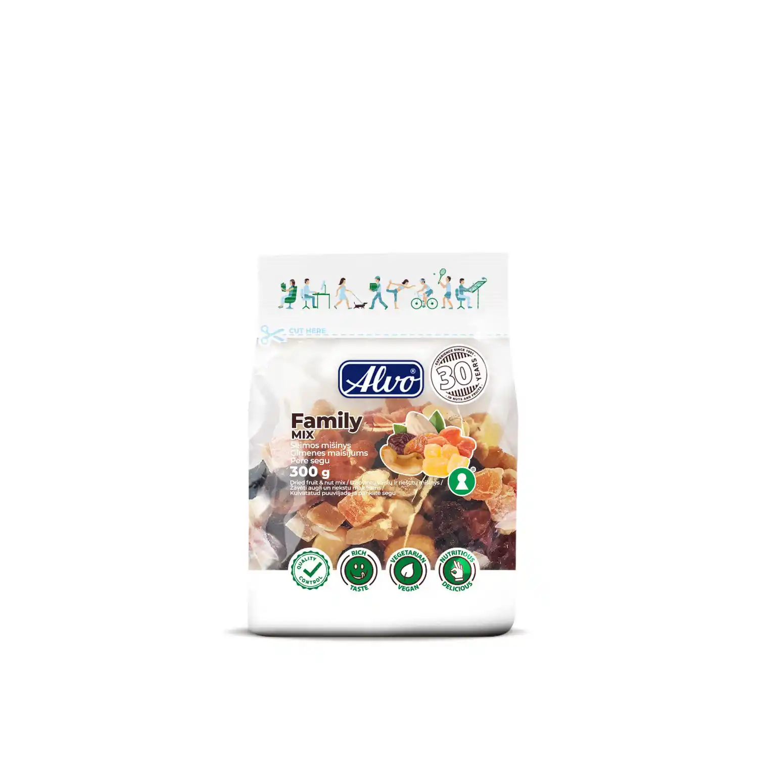 Puuvilja ja pähkli segu Peresegu Alvo 300g