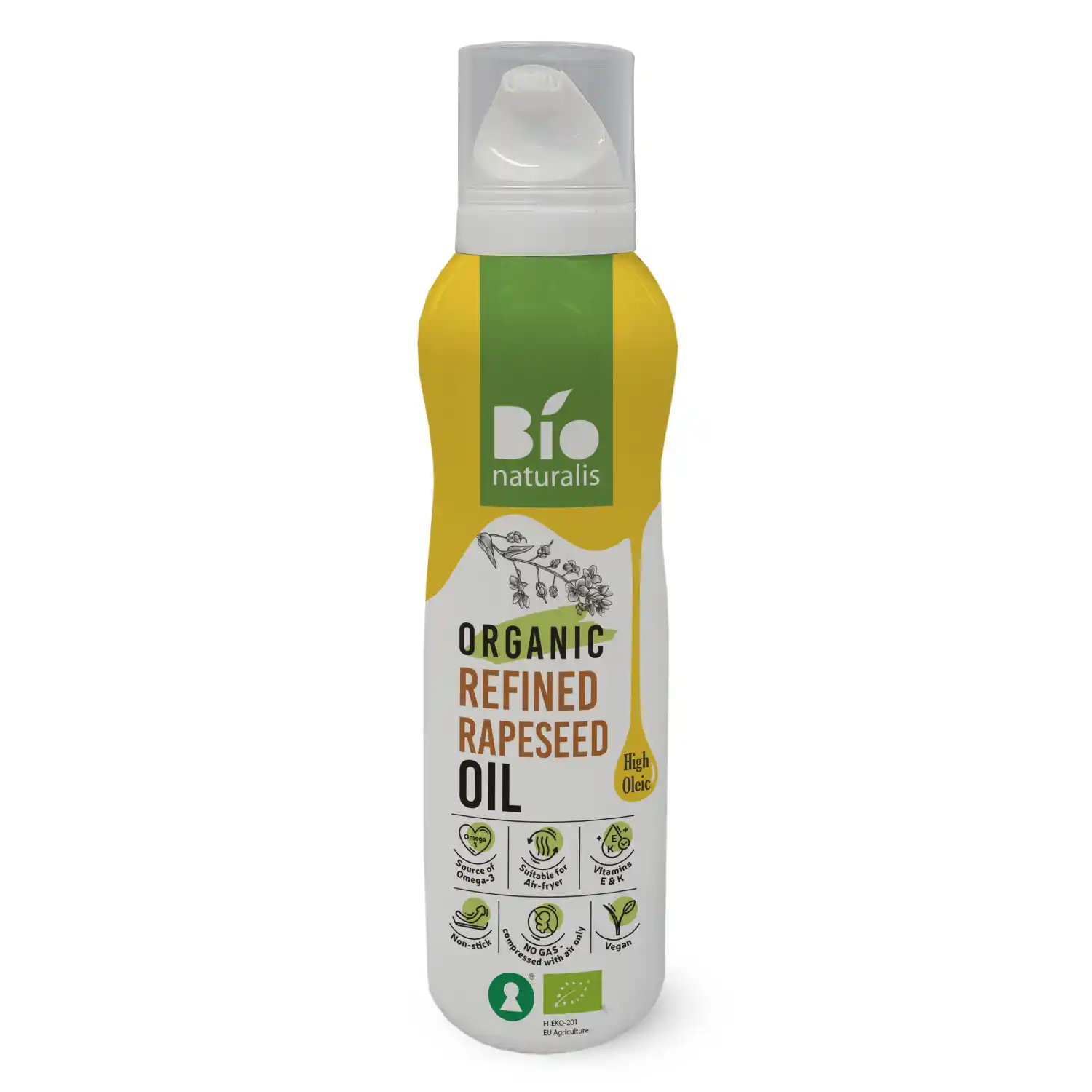 Ek. puršk. rapsų aliejus BIONATURALIS, 200 ml