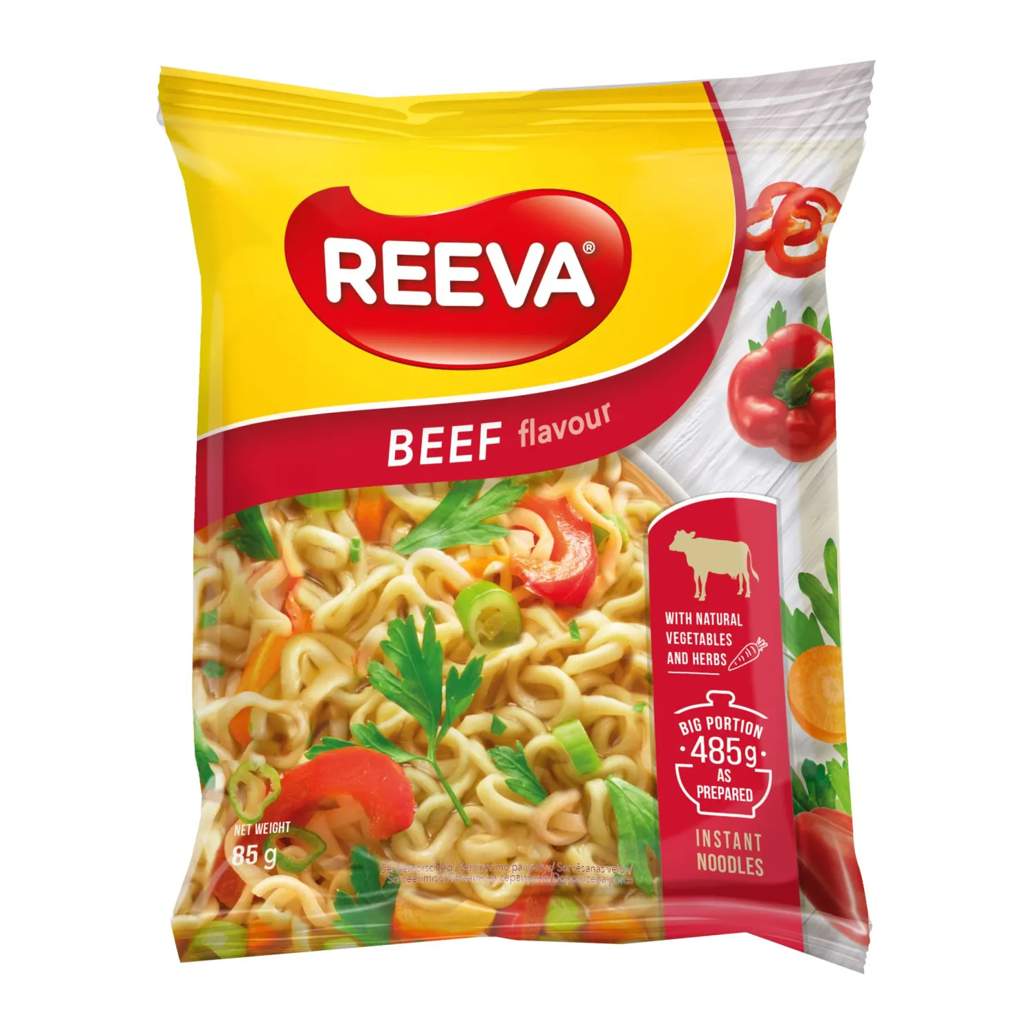Ātri paga.nūdeles Reeva ar liellopu garšu 85g