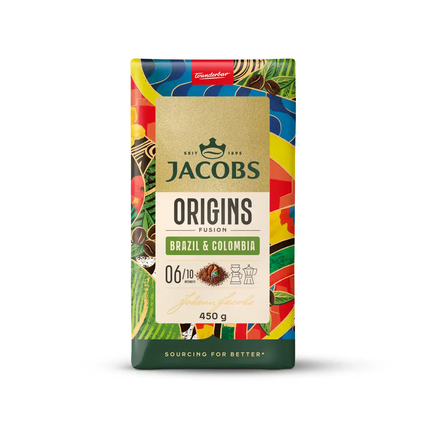 Jahvatatud kohv Jacobs Origins Brasiilia 450g