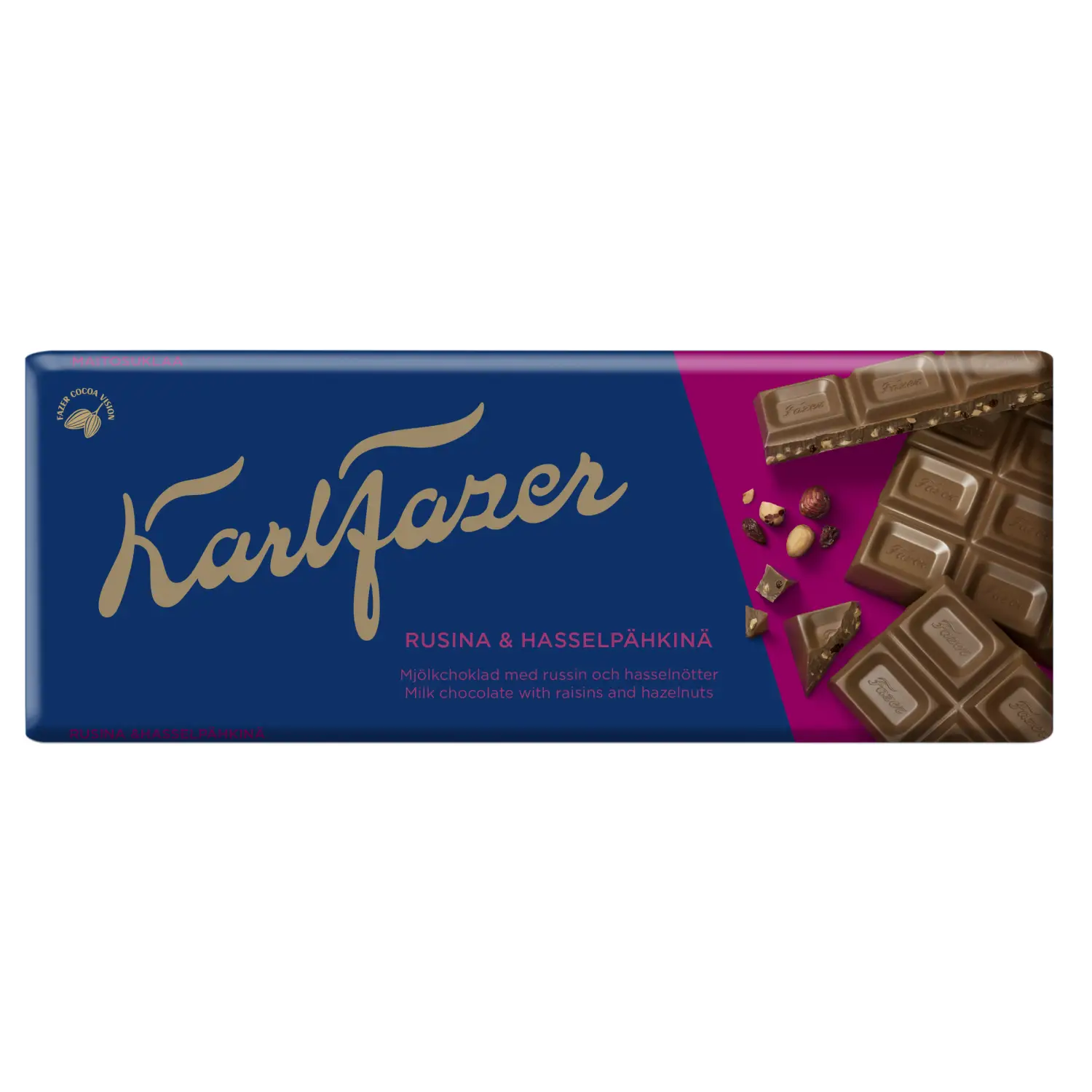 Šokoladas su raz. ir rieš. KARL FAZER, 180 g
