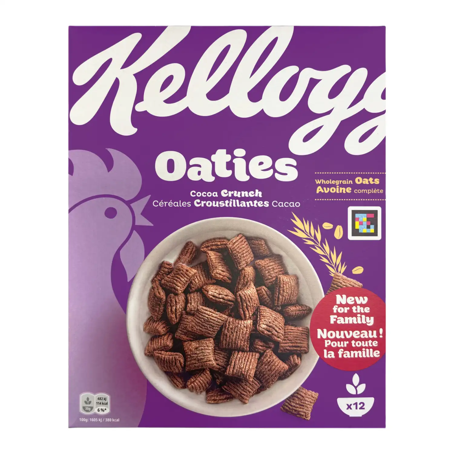 Brokastu pārslas Kelloggs Oaties Cocoa 360g