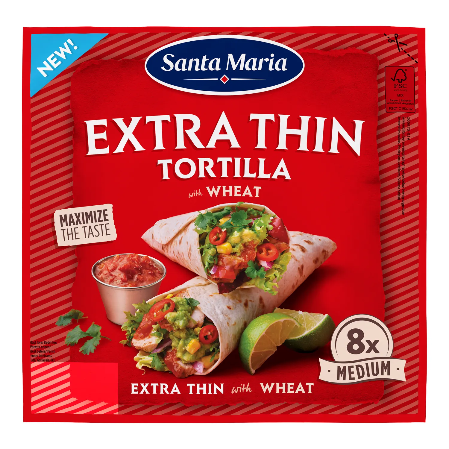 Kviešu tortilja Santa Maria īpaši plāna 244g