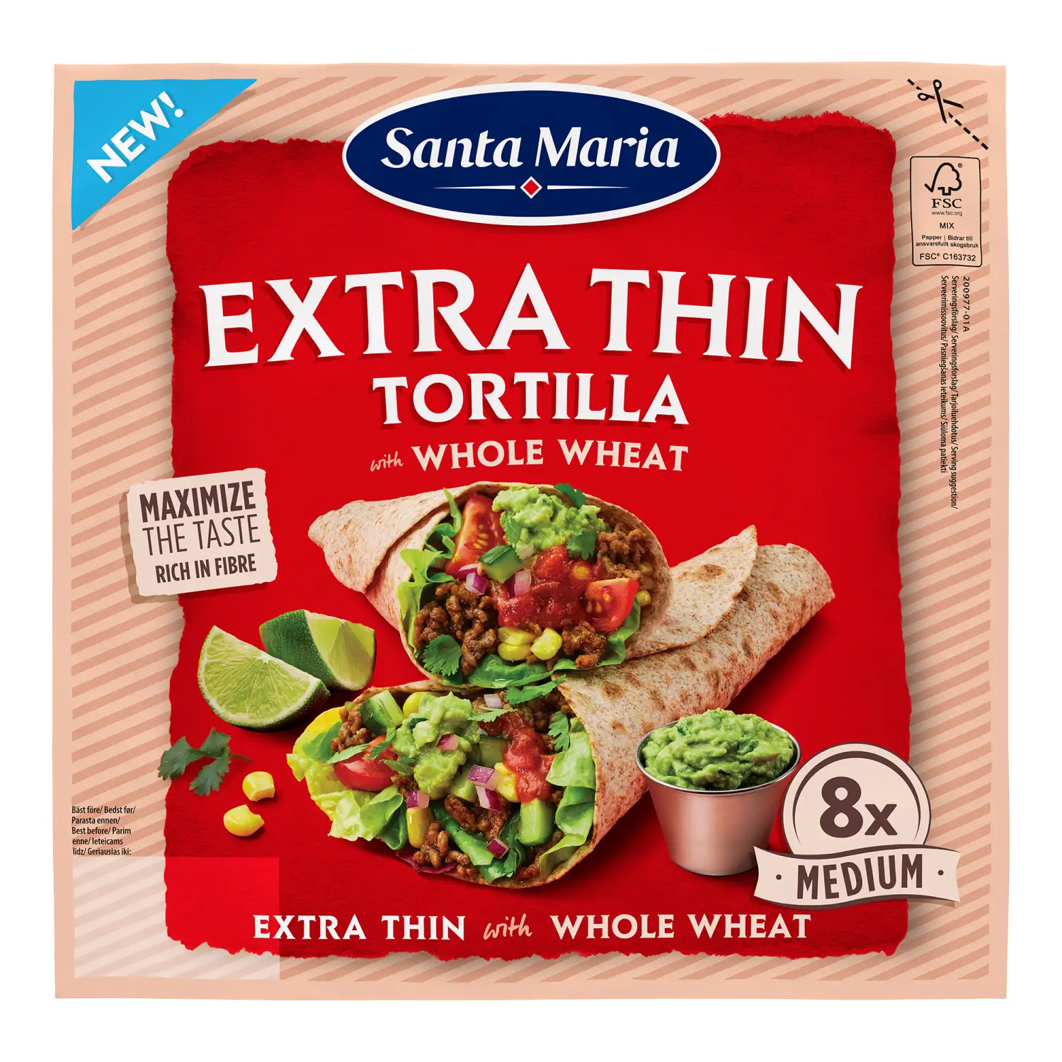 Pilngr.kviešu tortilja Santa Maria plāna 239g