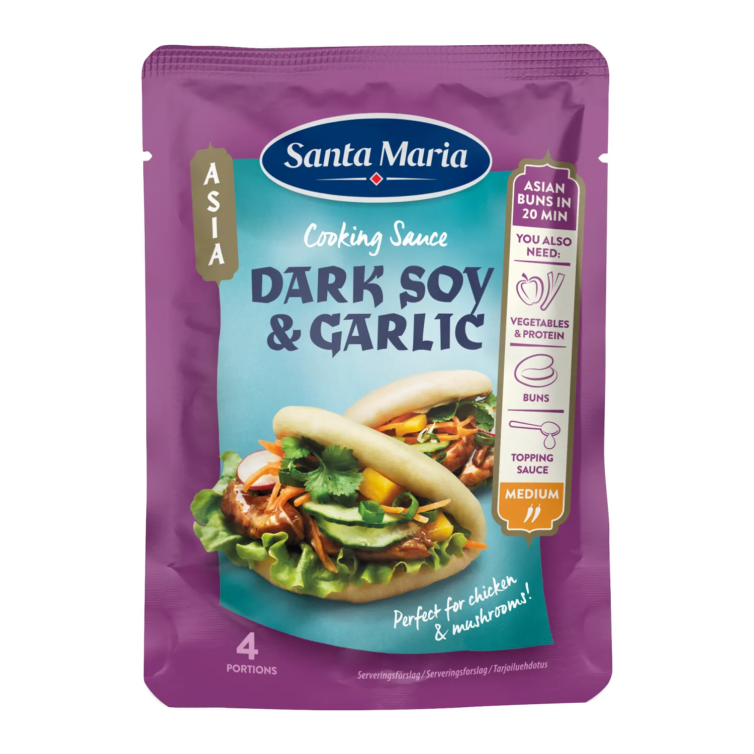Wok pad. su soja ir česn. SANTA MARIA, 100 g