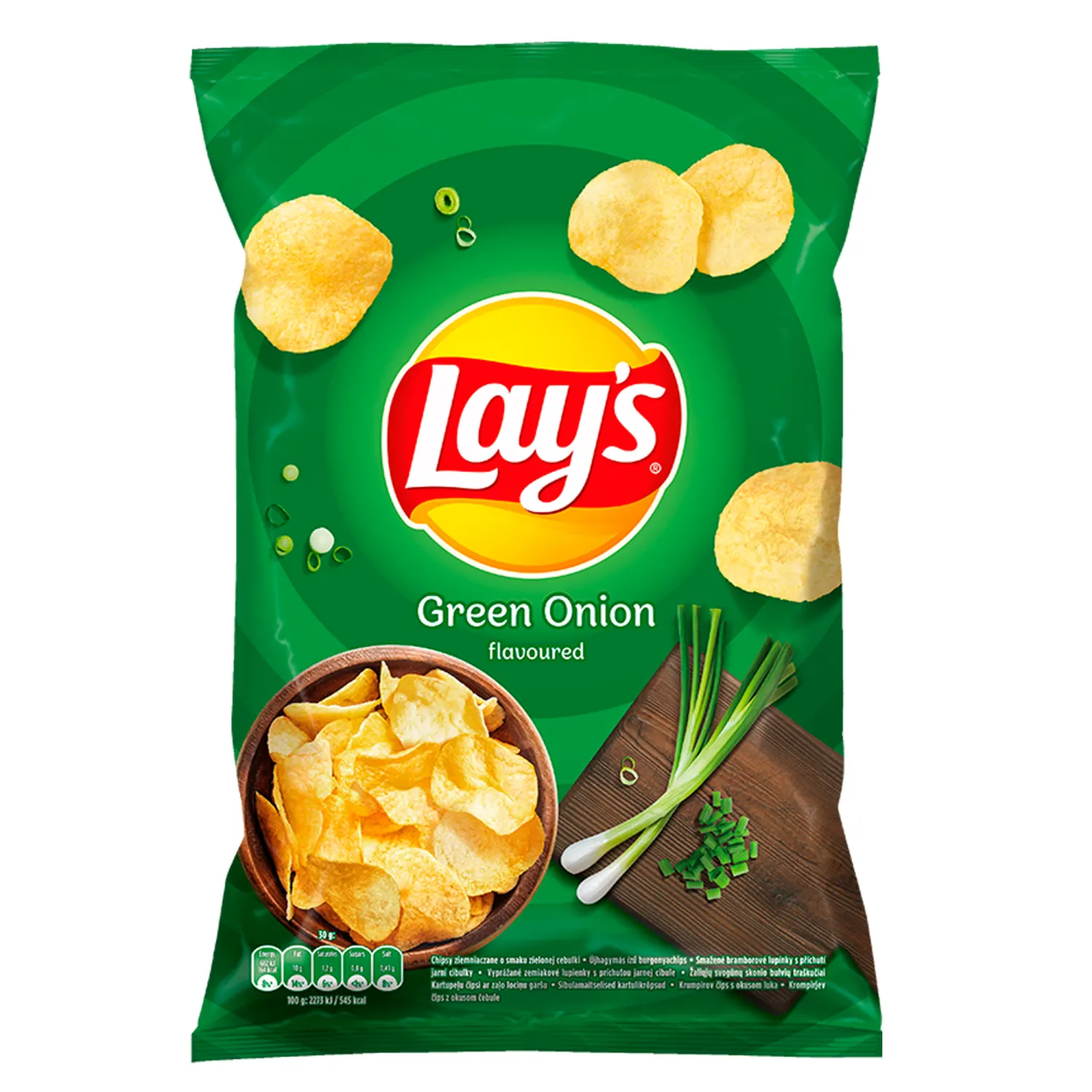Kartupeļu čipsi Lays ar zaļo lociņu garšu 40g