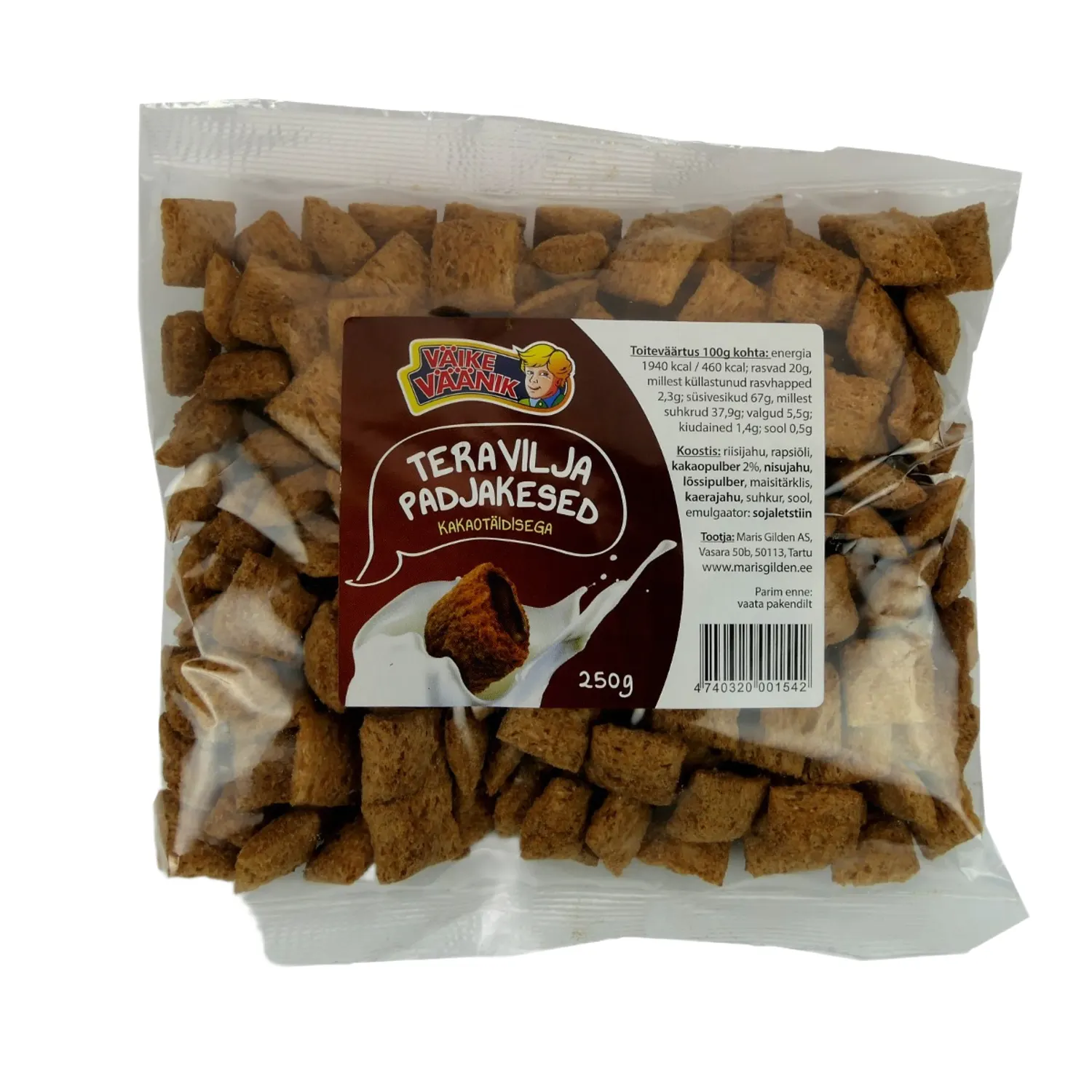 Teraviljapadjakesed kakao Väike Väänik 250g