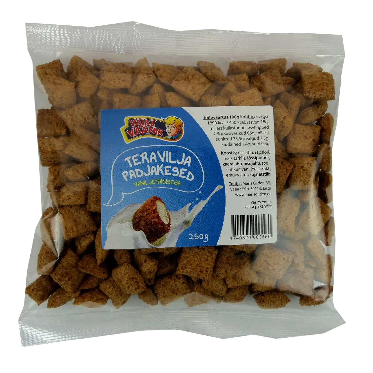 Teraviljapadjakesed vanilje Väike Väänik 250g