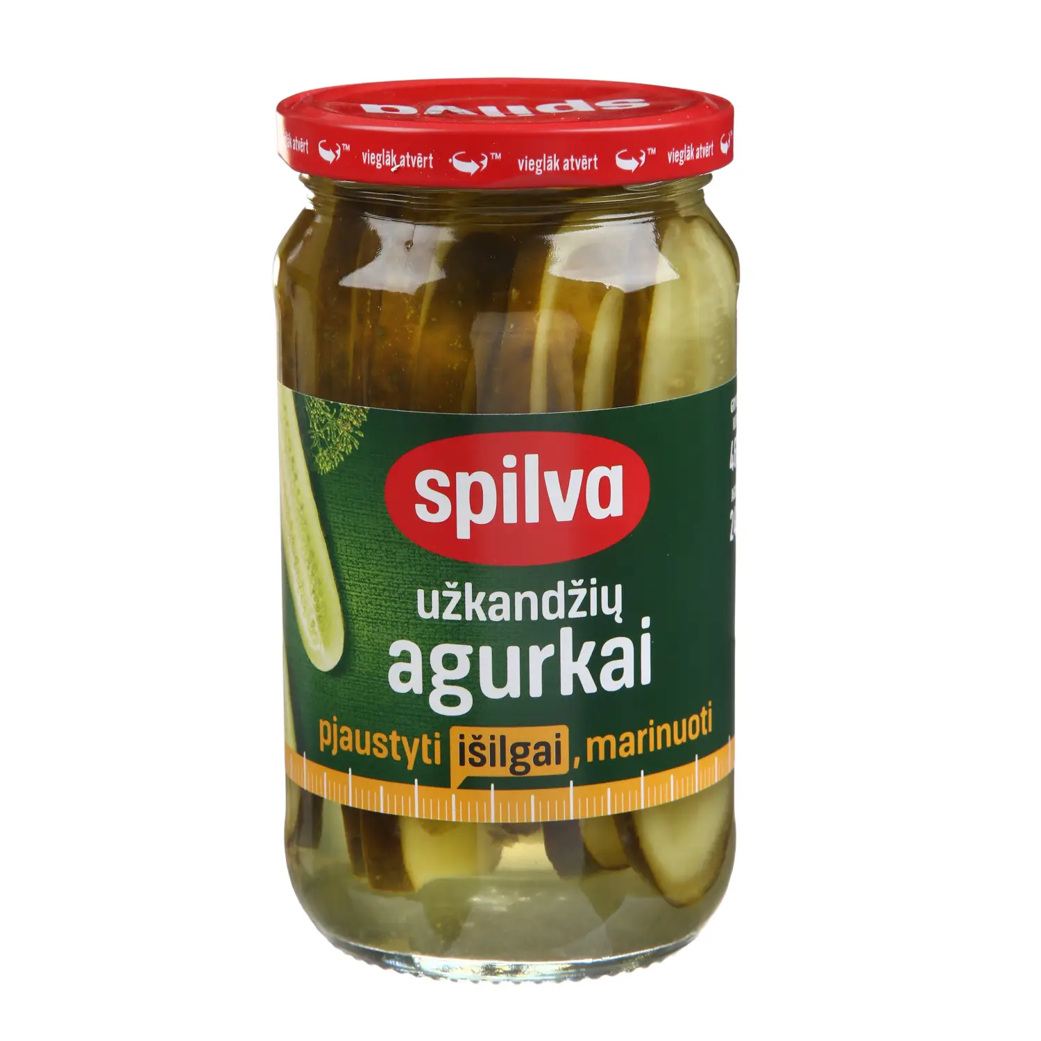 Marin. agurkai SPILVA, pjaust., 460 / 240 g