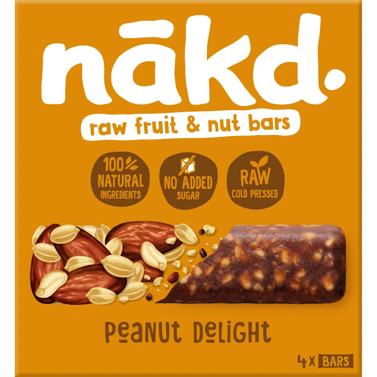 Datulių ir žem. rieš. batonėlis NAKD, 4 x 35g
