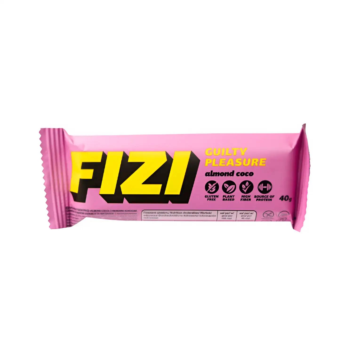 Batonėlis ALMOND COCO FIZI, 40 g
