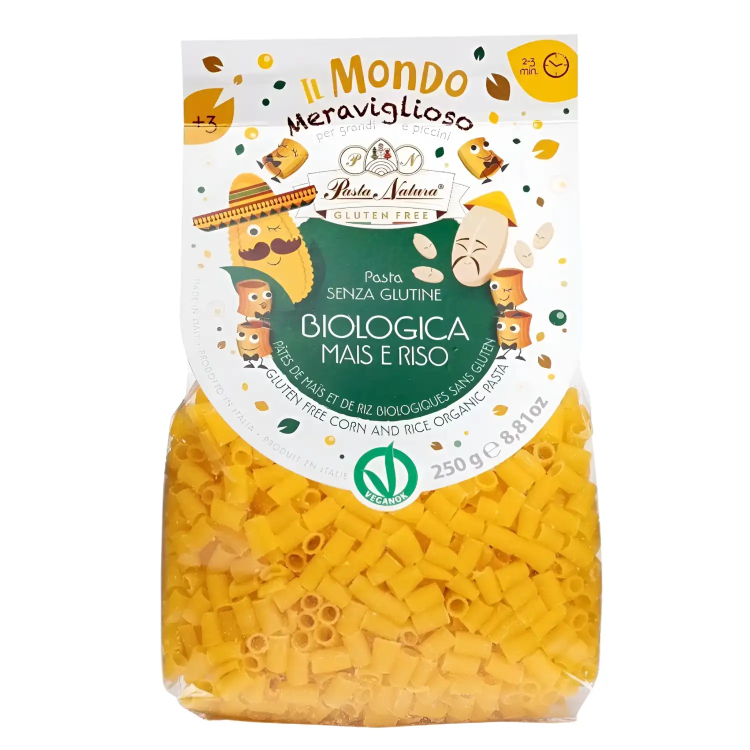 Ekol. makaronai DITALI PASTA NATURA, 250 g