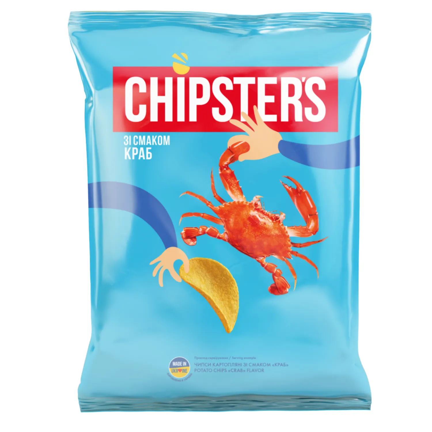 Kartulikrõpsud krabimait. Flint Chipsters 60g