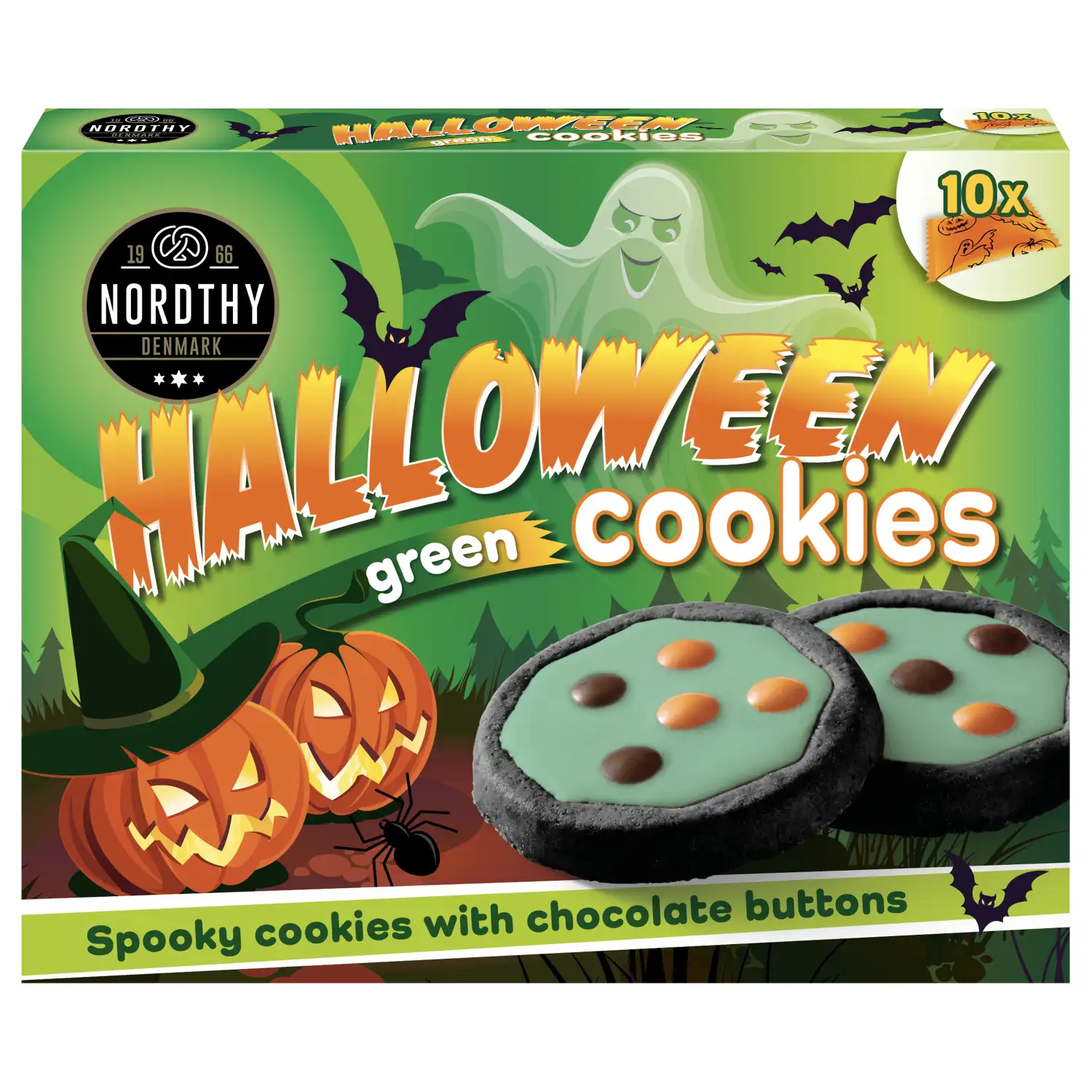 Küpsised Nordthy Halloween Green 146g
