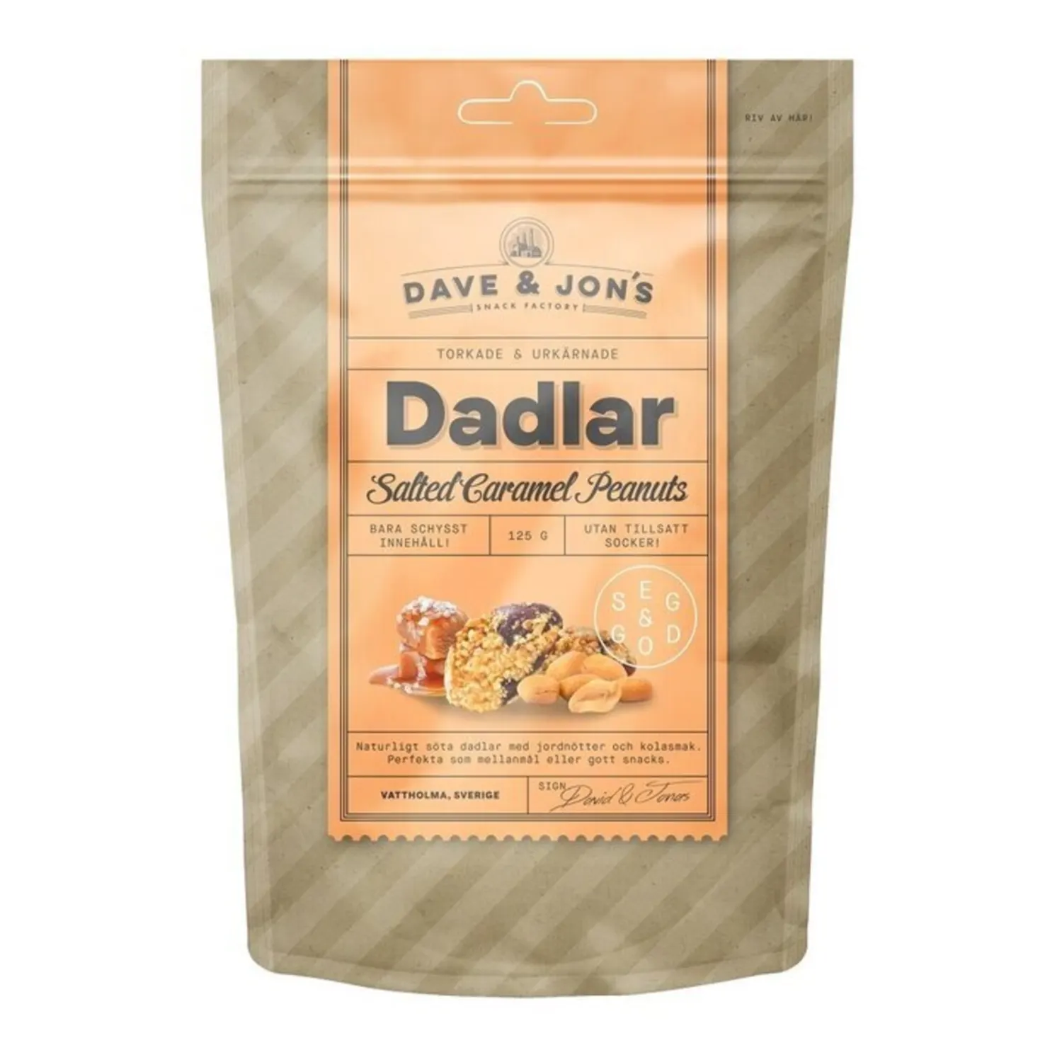 Datlid Salt. Car. Peanuts Dave&Jon's gv 125g
