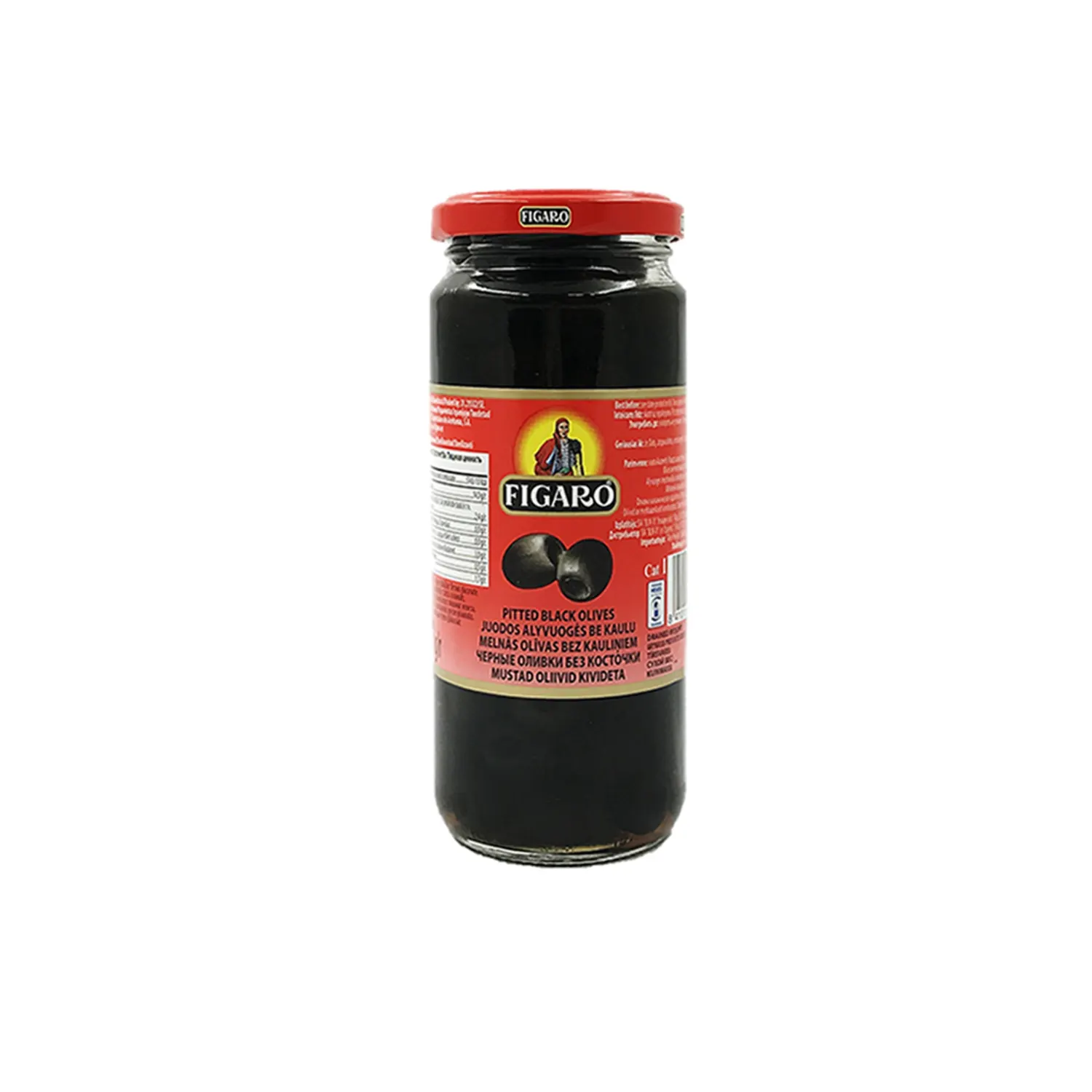 Melnās olīvas Figaro bez kauliņiem 340g/160g