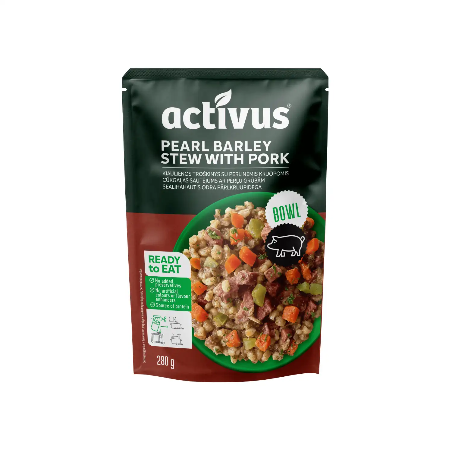 Kiaul. trošk. su perl. kruop. ACTIVUS, 280 g