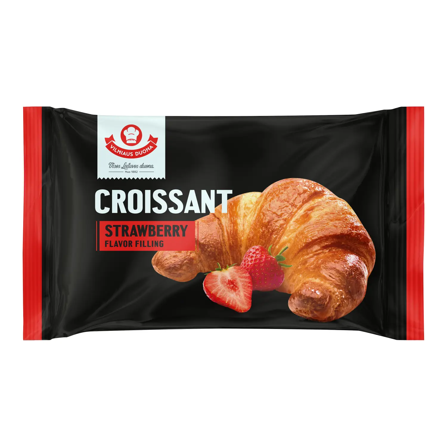 Kruasanas su braškių įd. VILNIAUS DUONA, 60 g