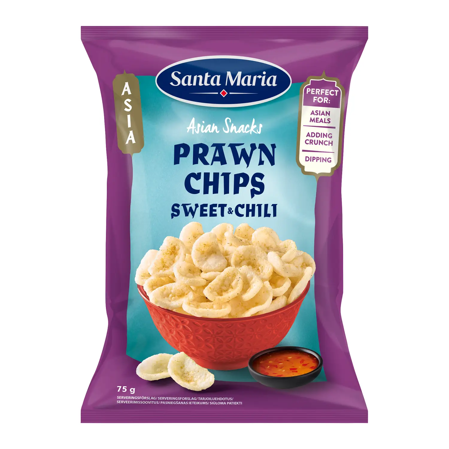 Garneļu čipsi Santa Maria Sweet, Chili 75g