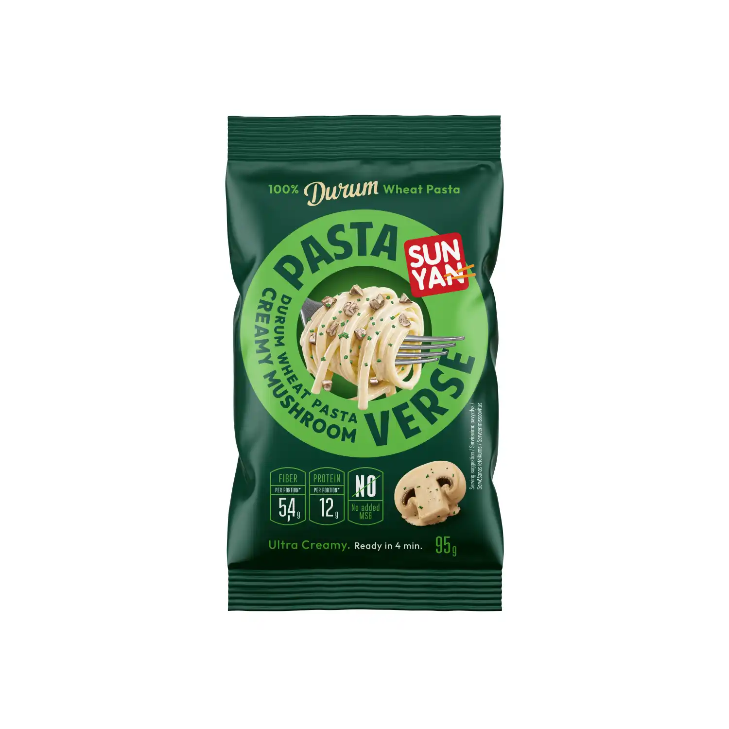 Makaronai su grybų gr. pad. PASTA VERSE, 95 g