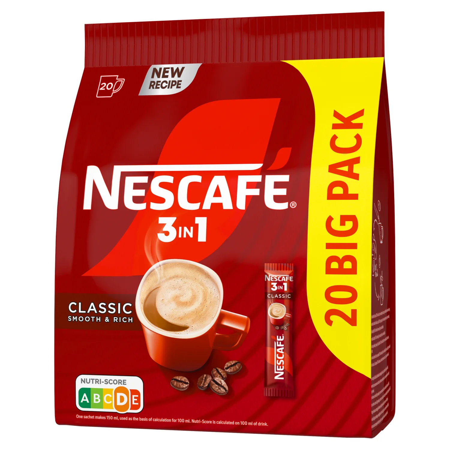 Tirp. kavos gėr. NESCAFÉ CLAS.3IN1, 20 x 16 g