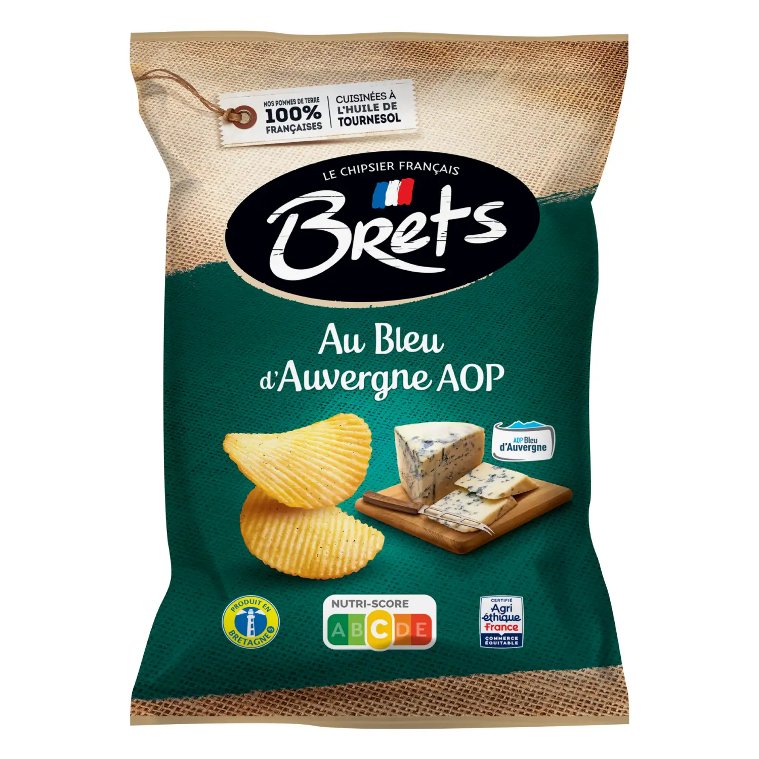 Kartupeļu čipsi Brets ar zilā siera g. 125g